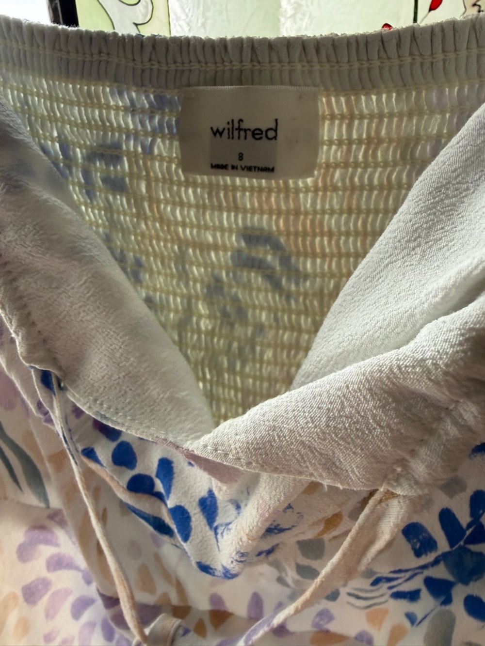 Wilfred Blue and Cream Floral Slip Maxi Dress - Picture 2 of 5